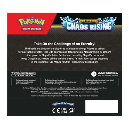 tcgameaustralia (10) Pokemon TCG Mega Evolution Chaos Rising Booster Box