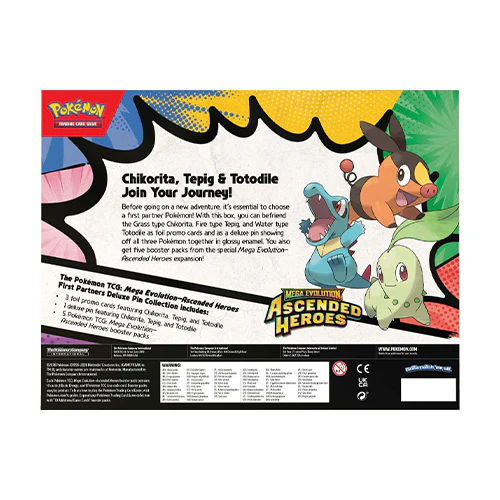 Pokemon TCG Mega Evolution Ascended Heroes First Partners Deluxe Pin Collection